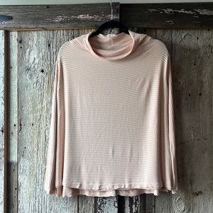 Free People Lover Rib Split Back Pullover, XS, Pink, New without Tags